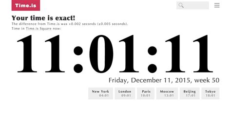 cet time with seconds.